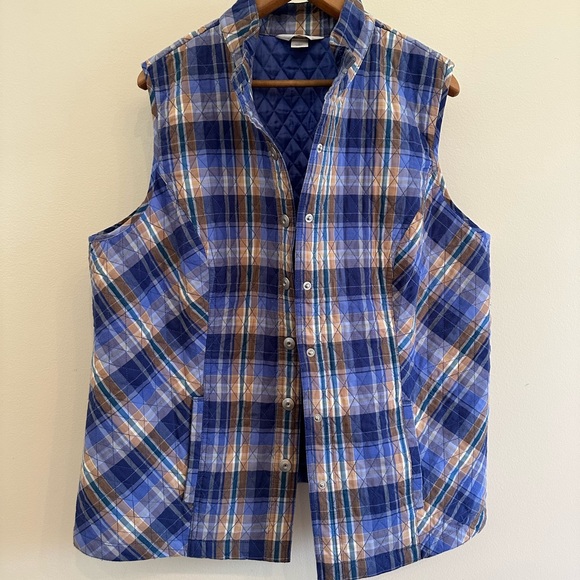 Church banks plaid quilted vest - Picture 1 of 6